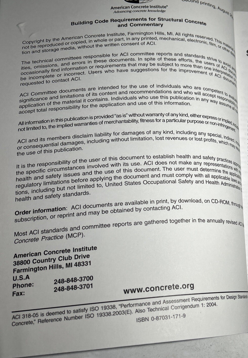 ACI 318-05: Building Code Requirements for Structural Concrete and Commentary