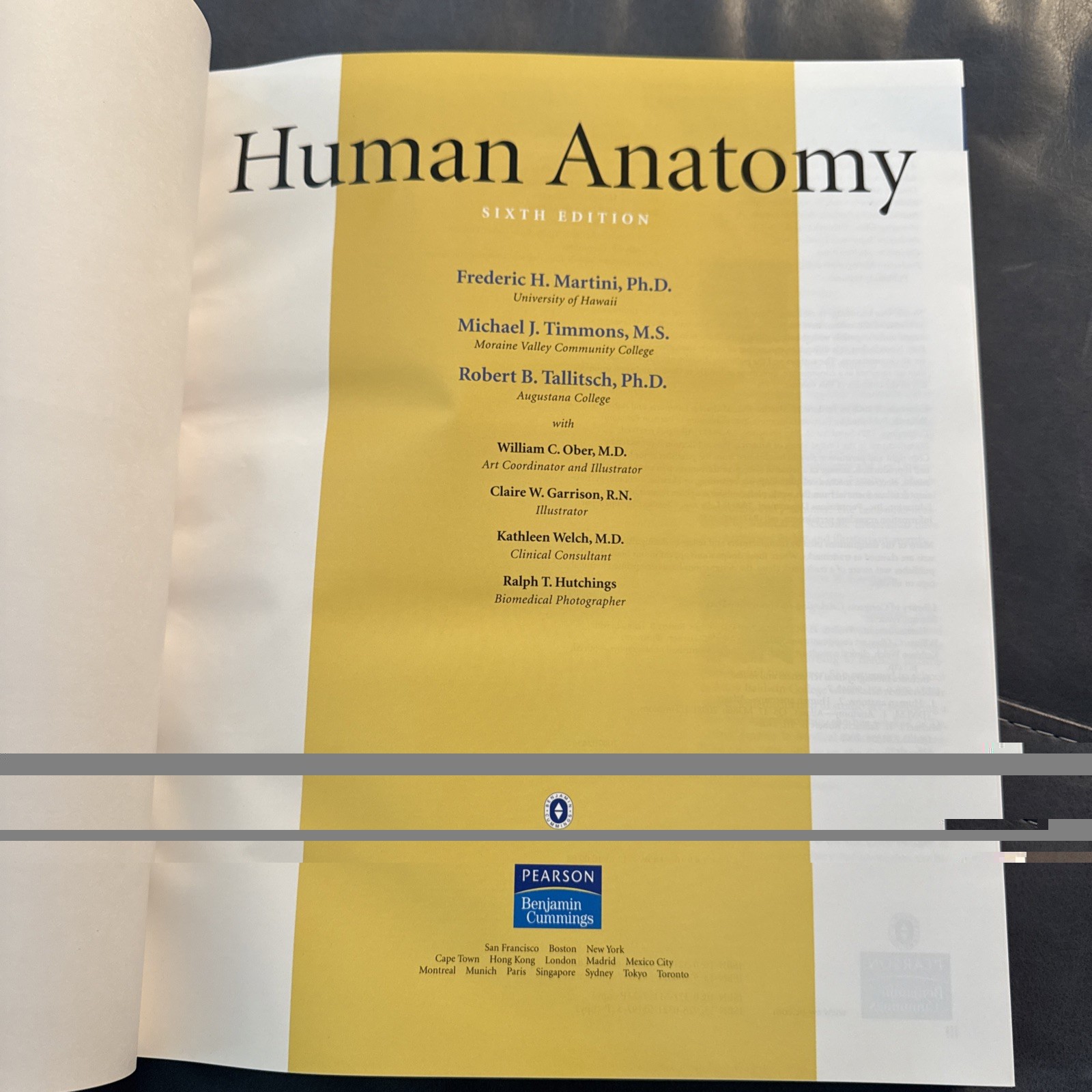 Human Anatomy (6th Edition) – Hardcover By Martini, Frederic H.