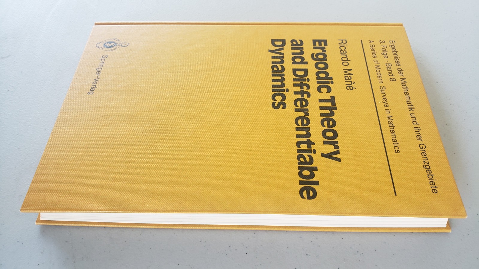Rare Math: Ergodic Theory and Differentiable Dynamics Mane 1987 Springer NEW