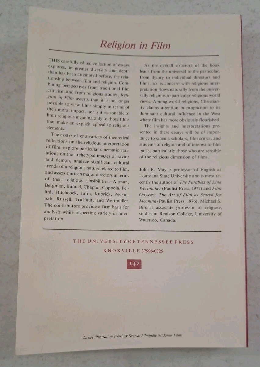 NEW 1988 Paperback UT Press Printing-Religion On Film-John R May