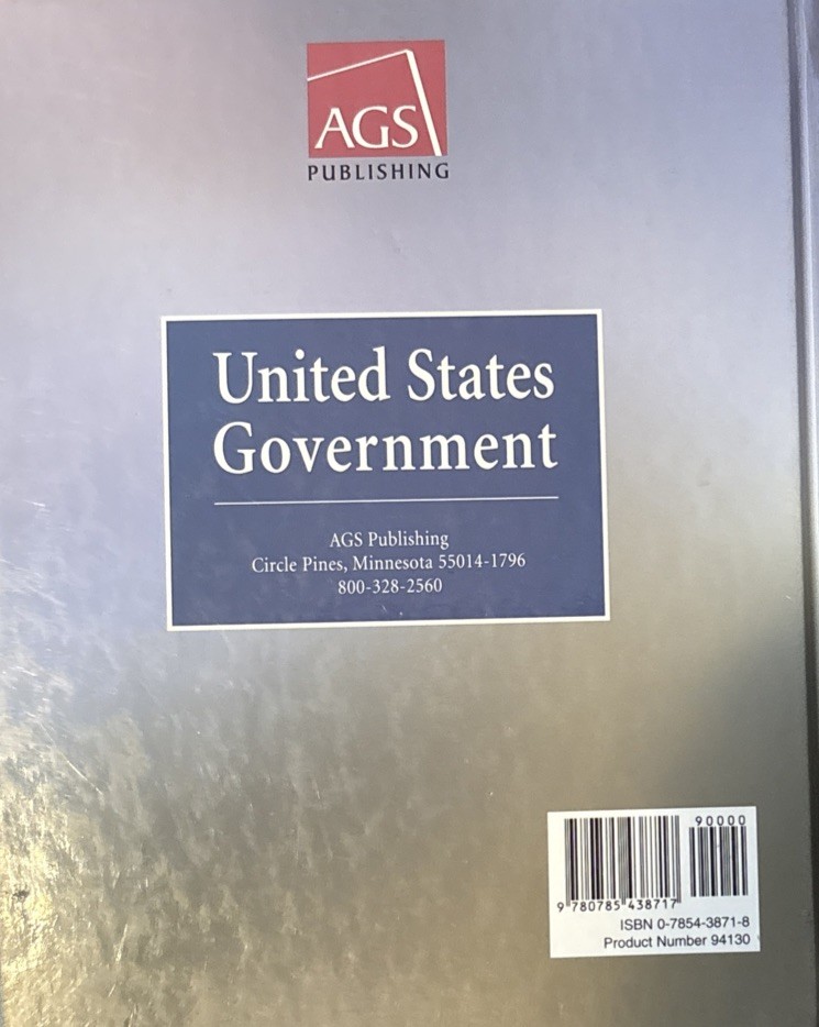 AGS: United States Government Student Text American Guidance Service Publishing