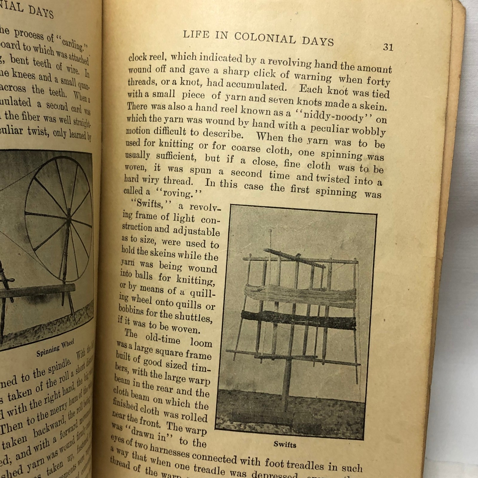 Life in Colonial Days Booklet by L Morton Tillinghast 32 Pages