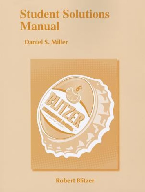 Student Solutions Manual for Intermediate Algebra for College Stu