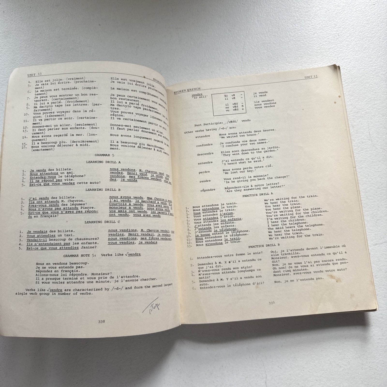 Foreign Service Insitute French Basic Course Units 13-24 1960