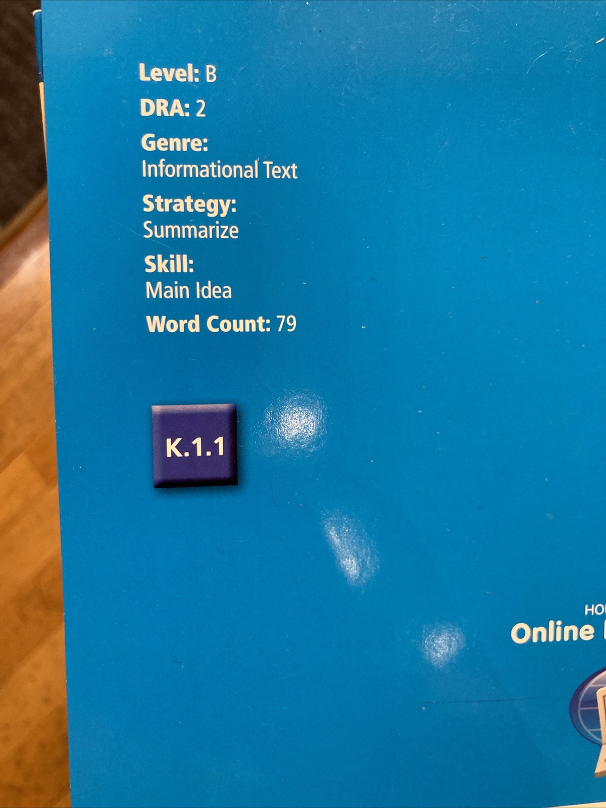 Journeys Houghton Mifflin Leveled Readers Grade K Above Level Set of 30 Blue Sq.