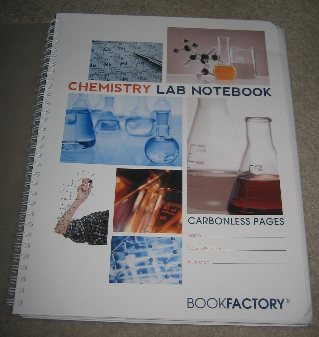 BookFactory Carbonless Chemistry Lab Notebook – 50 Sets of Pages (8.5” X 11”)