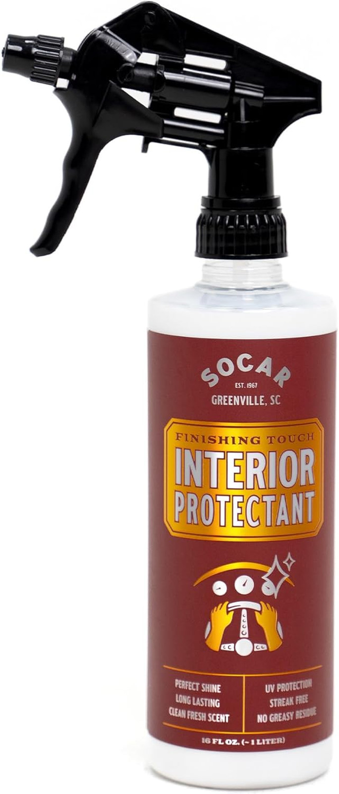 SOCAR Finishing Touch Interior Protectant – 16 Fl Oz, Professional Grade Dressin