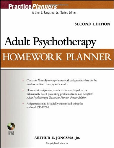 Adult Psychotherapy Homework Planner – by Arthur E Jongsma