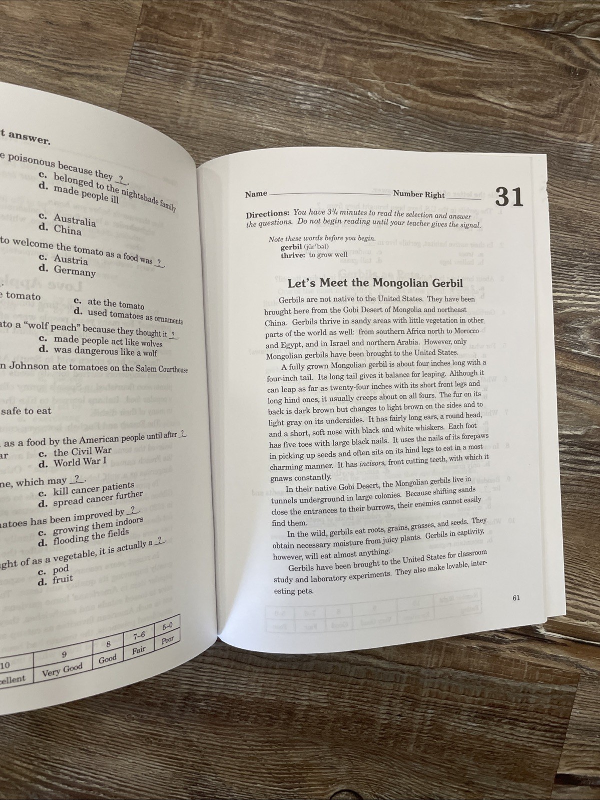 A Beka Read And Think Skill Sheets, Six