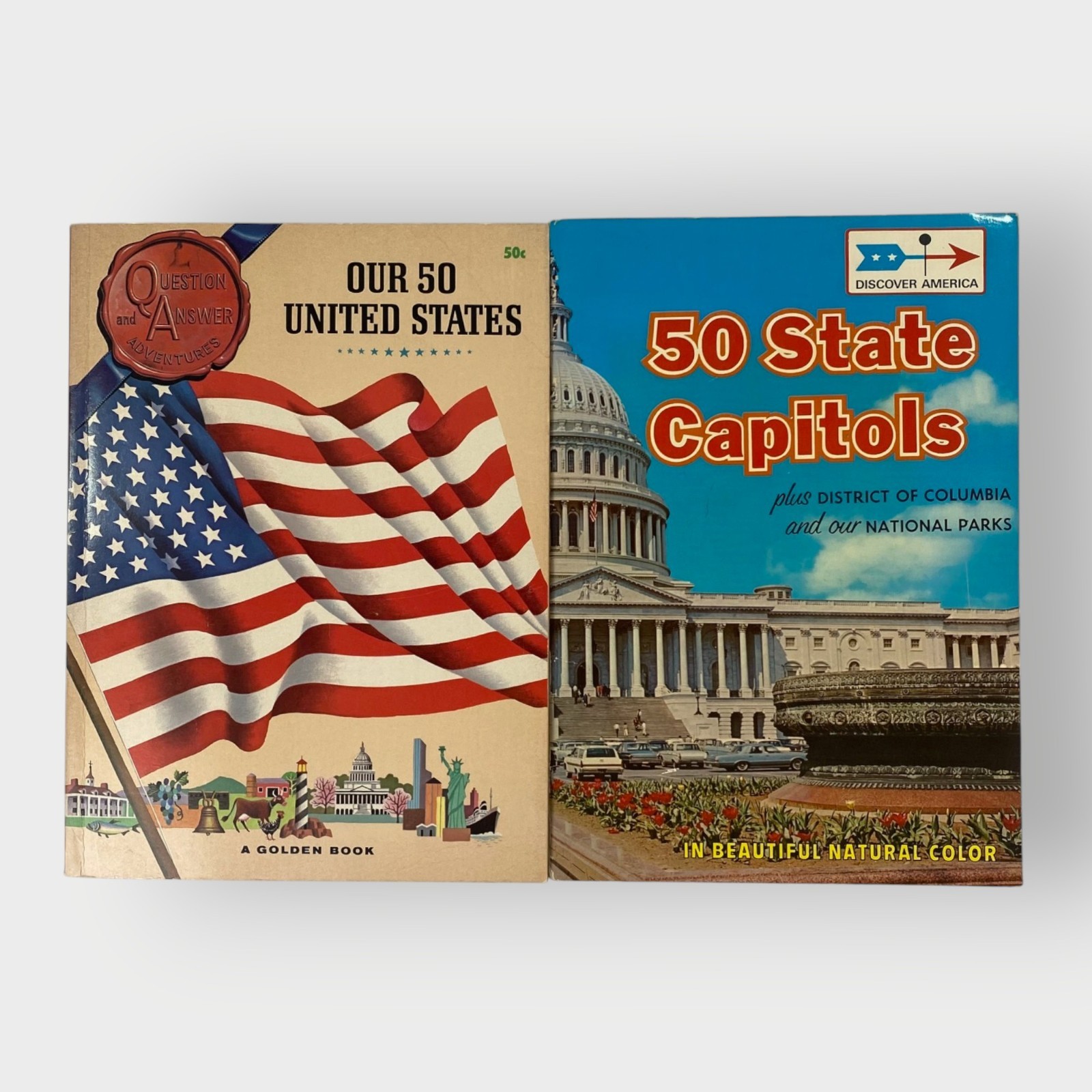 Vtg Homeschool Classroom Bundle 50 United States and Capitols Books