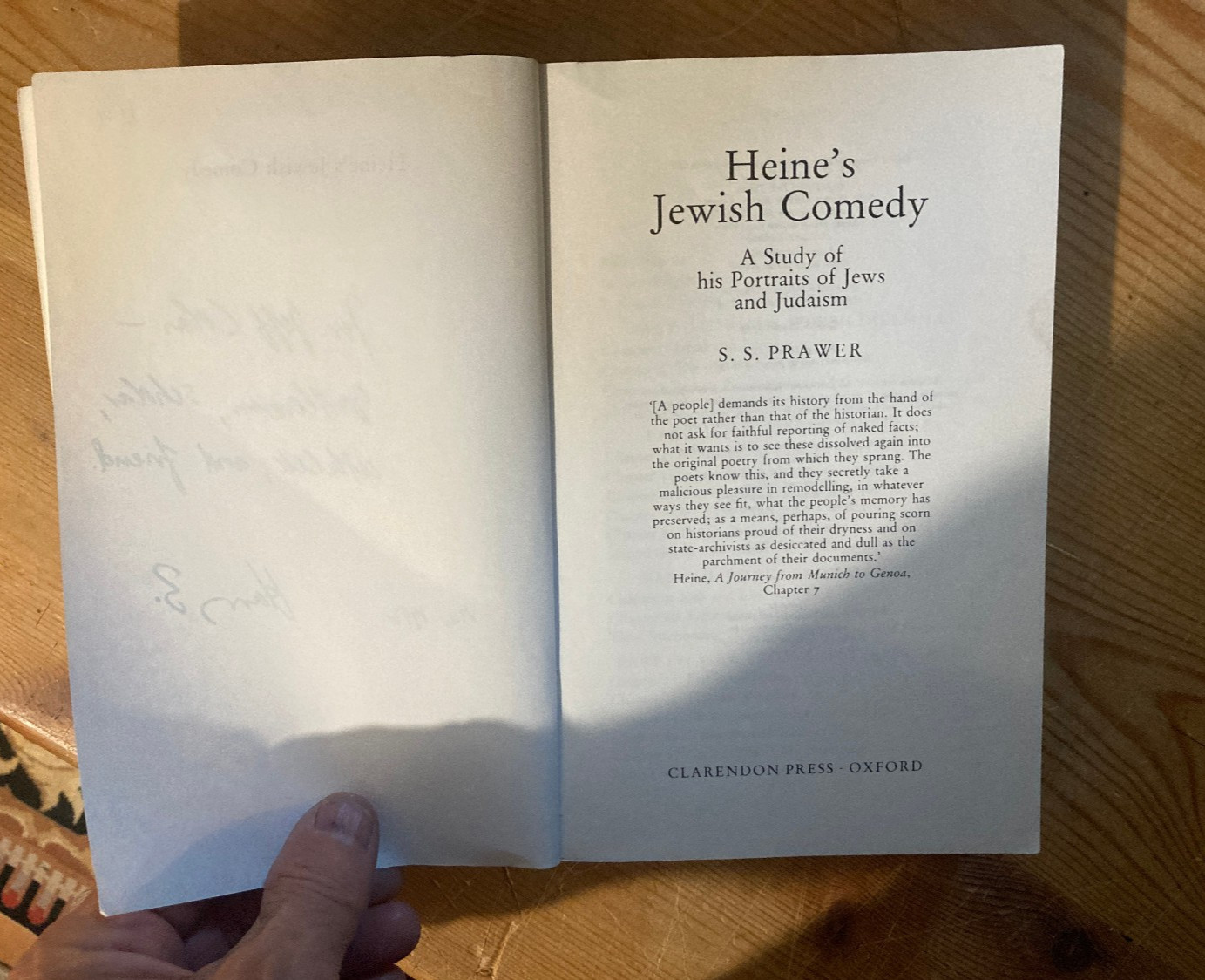 Heine’s Jewish Comedy: A Study of His Portraits of Jews and Judaism