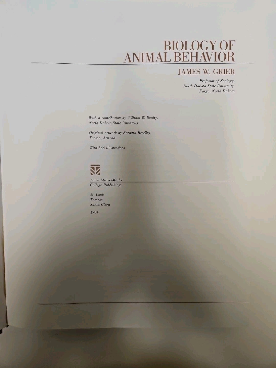 Biology Of Animal Behavior Textbook
