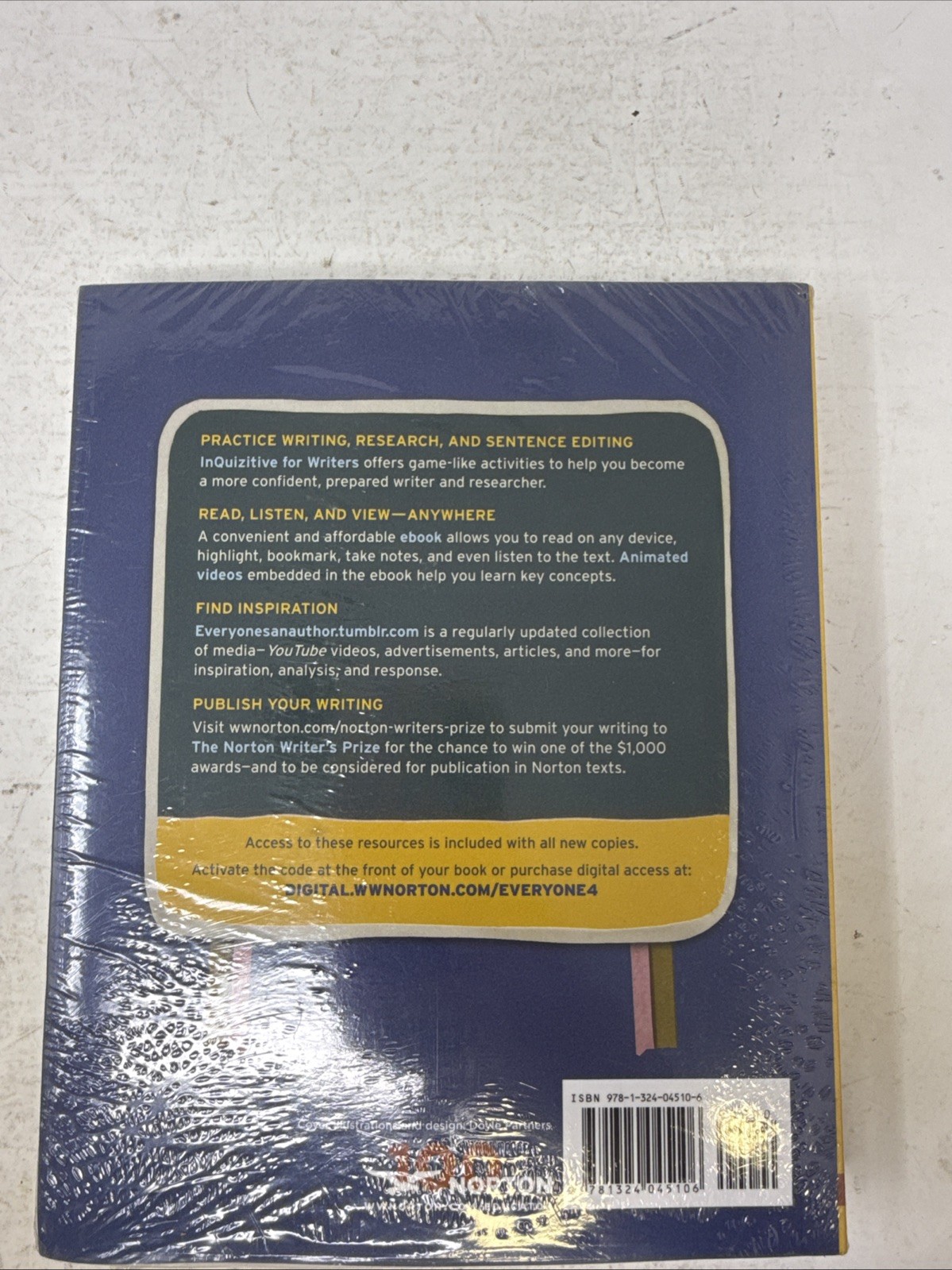 Everyone’s an Author – Ed. 4. Paperback. Norton Lunsford Andrea A.; Brody Michal