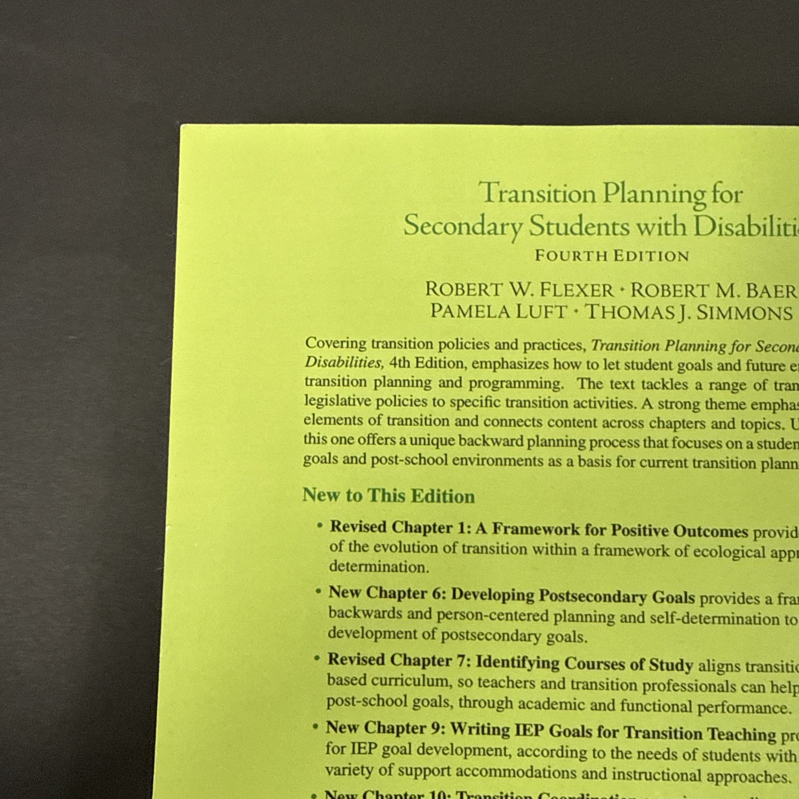 PEARSON Transition Planning for Secondary Students with Disabilities by Robert..