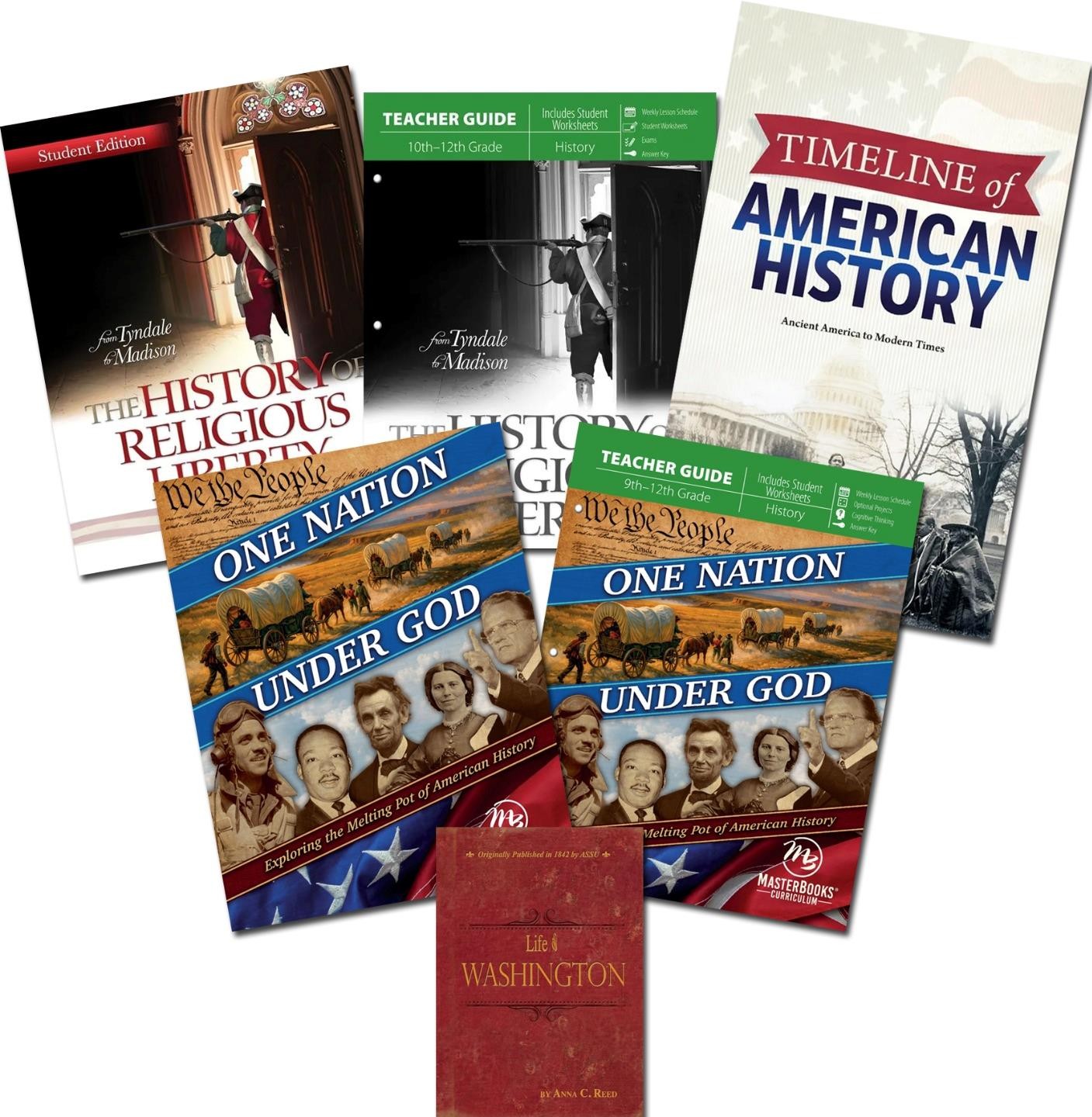 New Master Books American History Gr 10-12 ANNIVERSARY LOT One Nation Under God